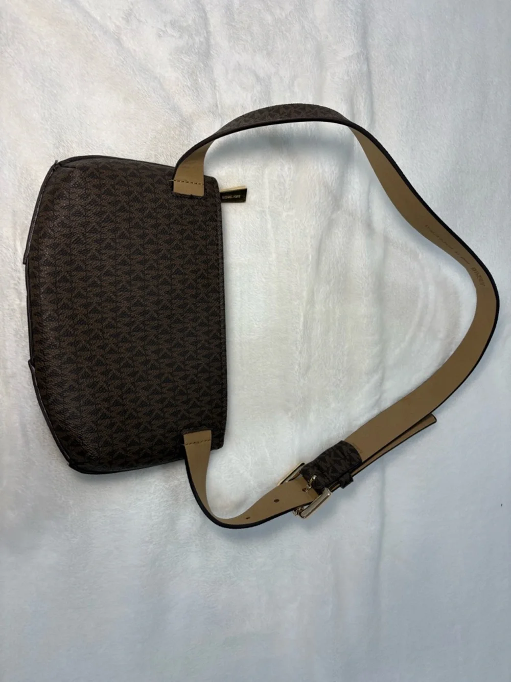 Michael Kors Brown and Black MK Logo Belt Bag